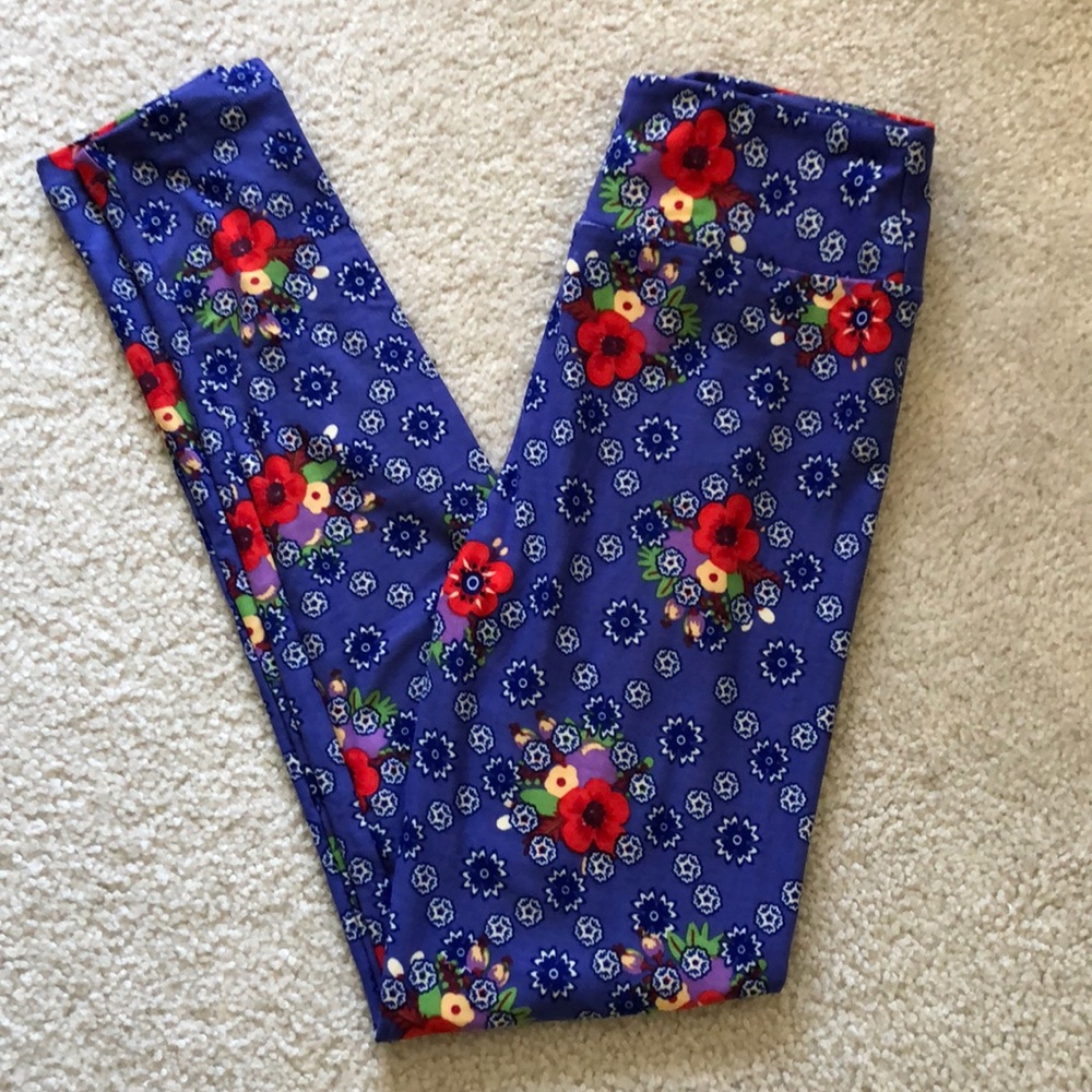 NEW OS LuLaRoe Floral Leggings